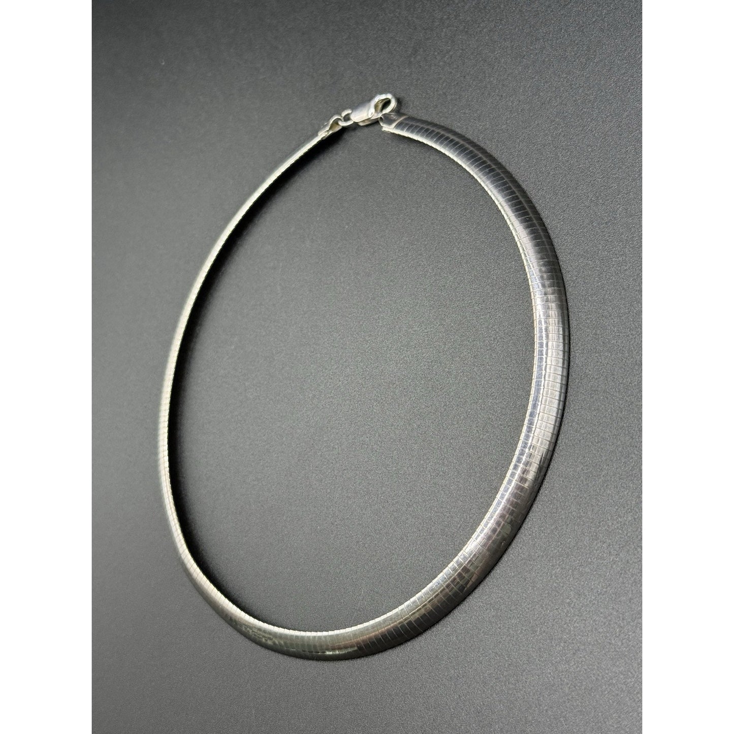 16” Sterling Silver Collar Omega Necklace 29 Grams 8MM N28