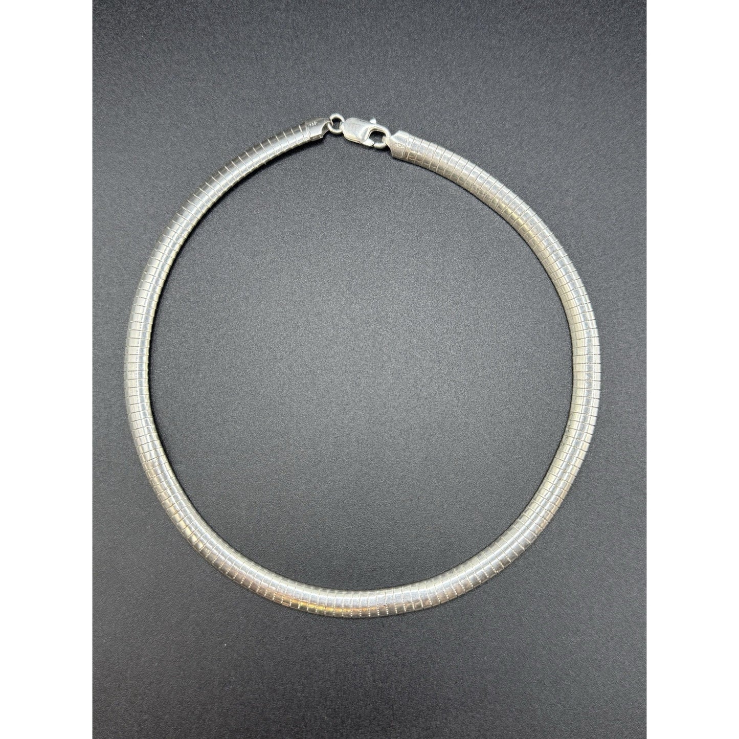 16” Sterling Silver Omega Style Collar Necklace 34 Grams P5