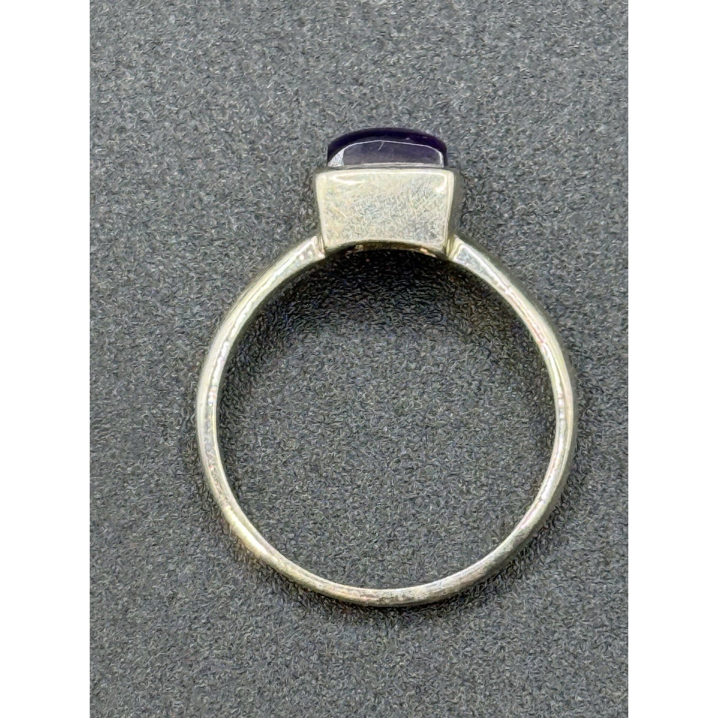New Condition Sterling Silver Genuine Amethyst Cab Ring Size 10.00 925 P19