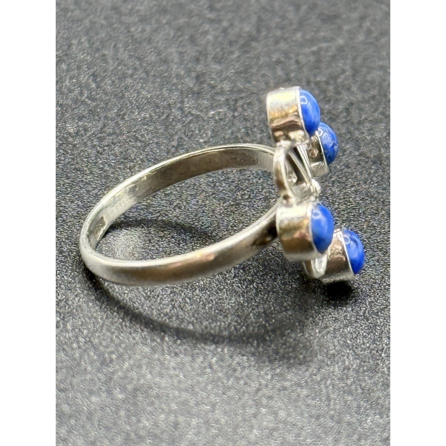 Excellent Used Condition Sterling Silver Multi Lapis Genuine Ring Size 7.00 P19