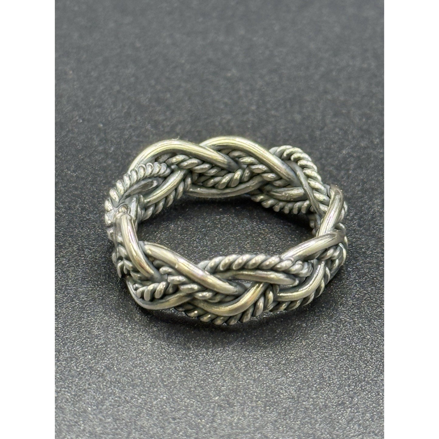 New Condition Sterling Silver Weave Band Size 9.75 925