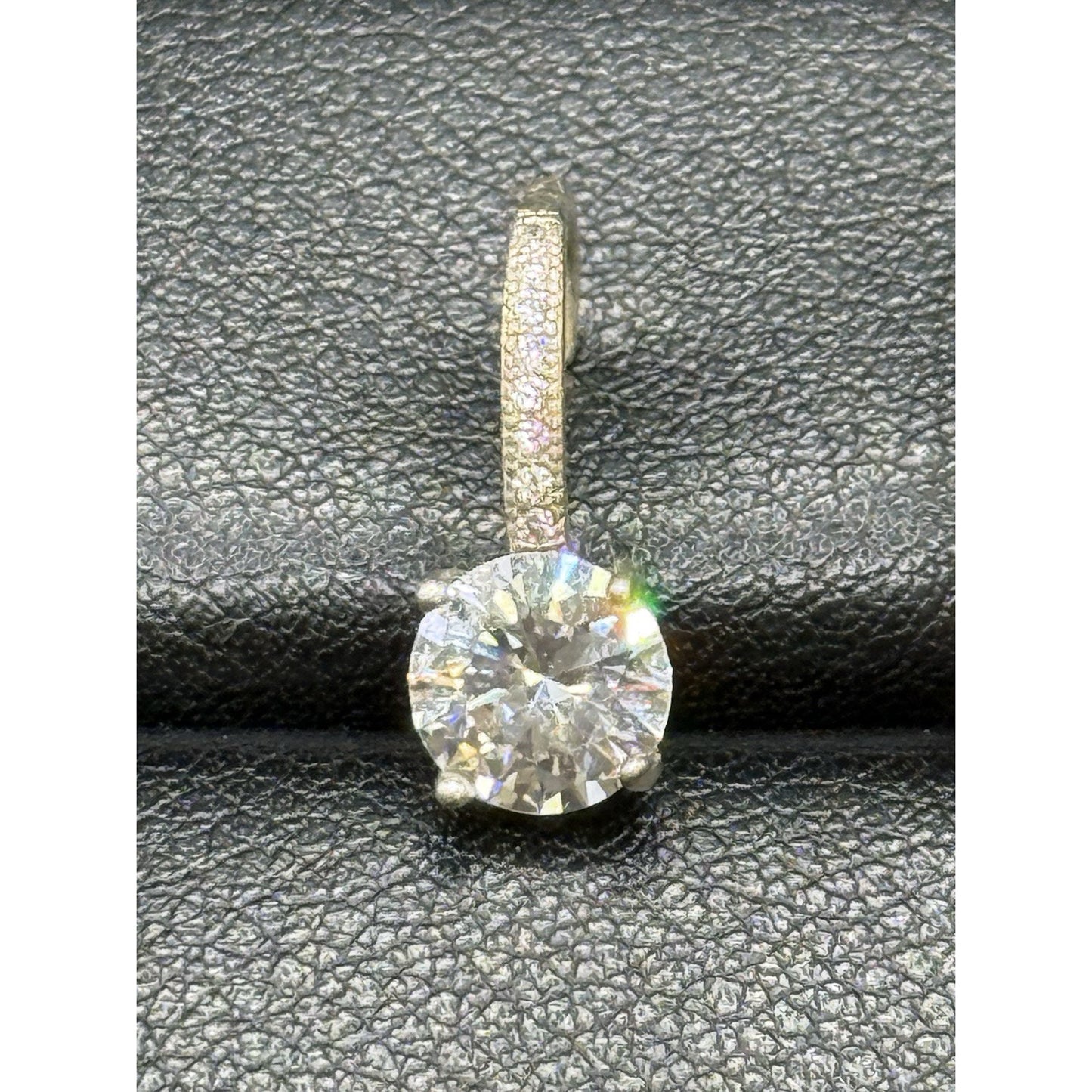 Vintage Sterling Silver Cubic Zirconia Dainty Dangle Earrings 925 P10