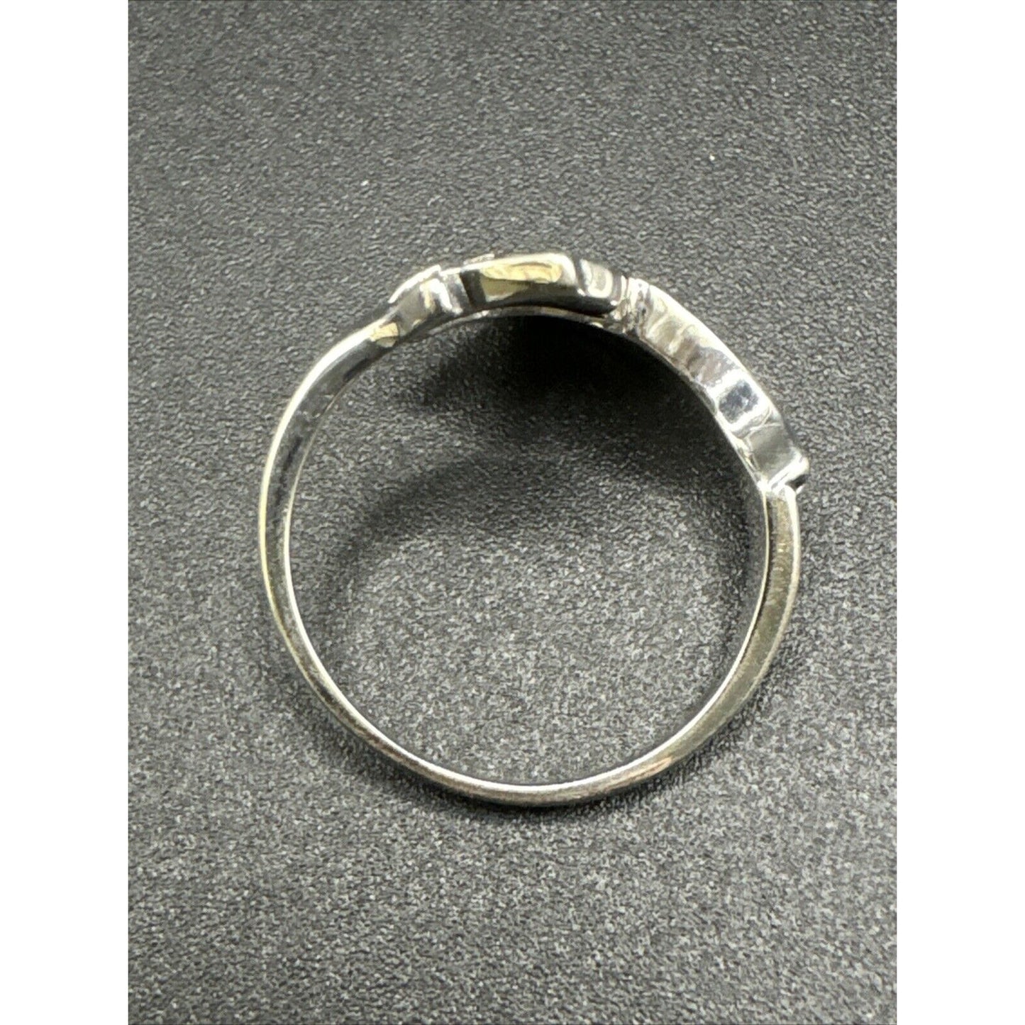 New Condition Sterling Silver Turquoise Bypass Ring 925 Size 7