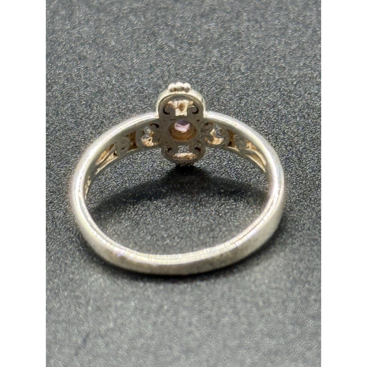 New Condition Sterling Silver Genuine Amethyst Ring Size 10.00 P19