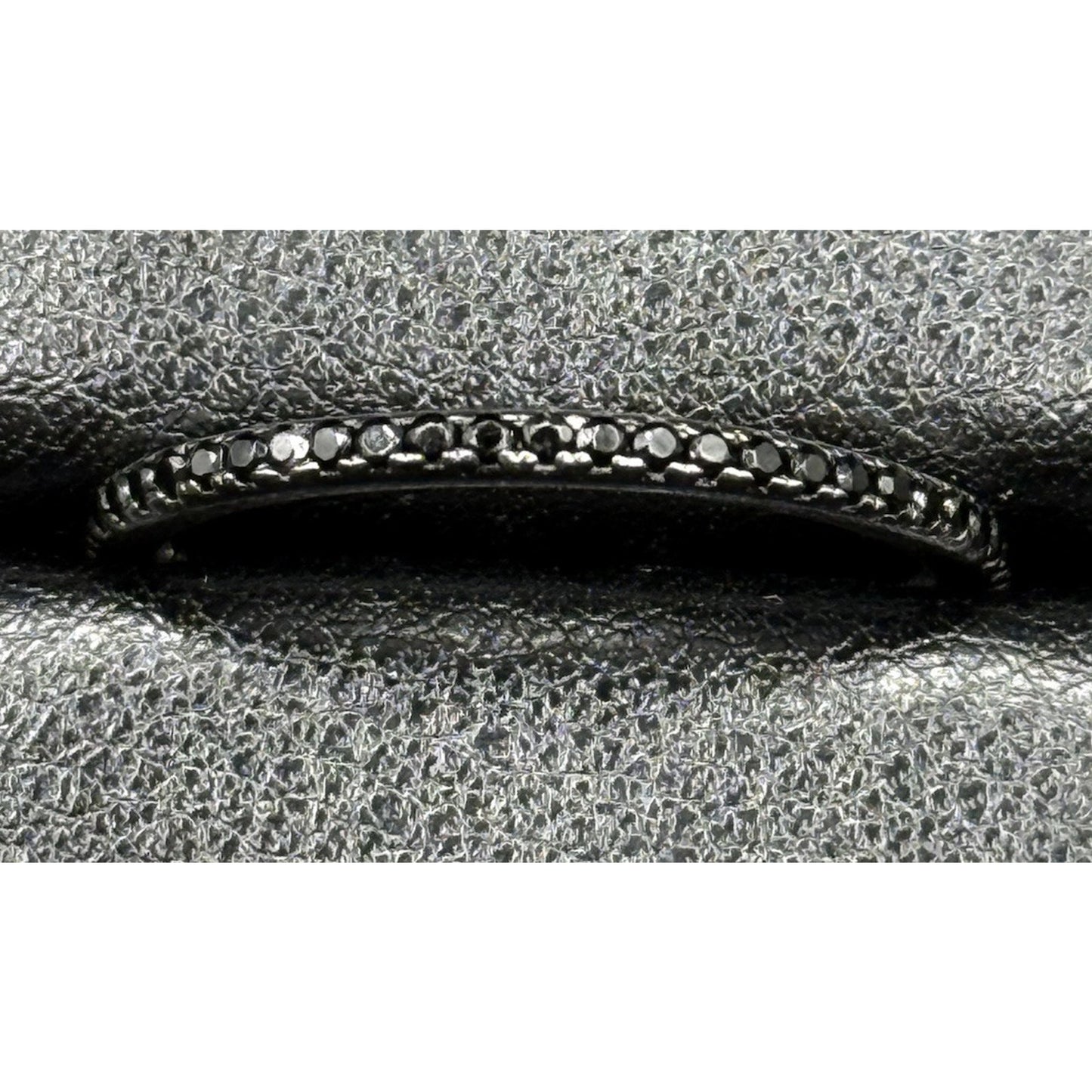 Black Oxidized Sterling Silver Black Cubic Zirconia Ring Size 9.00 N13