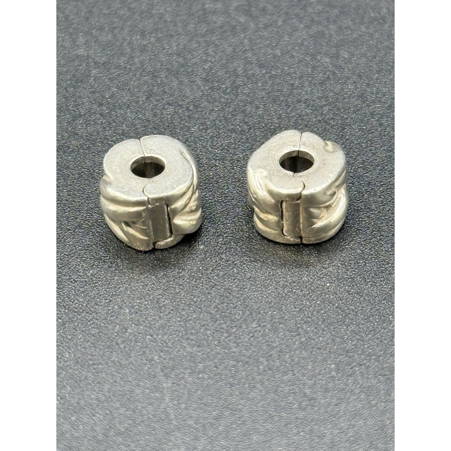 Two (2) Pandora Braided Clip Charms ALE P5