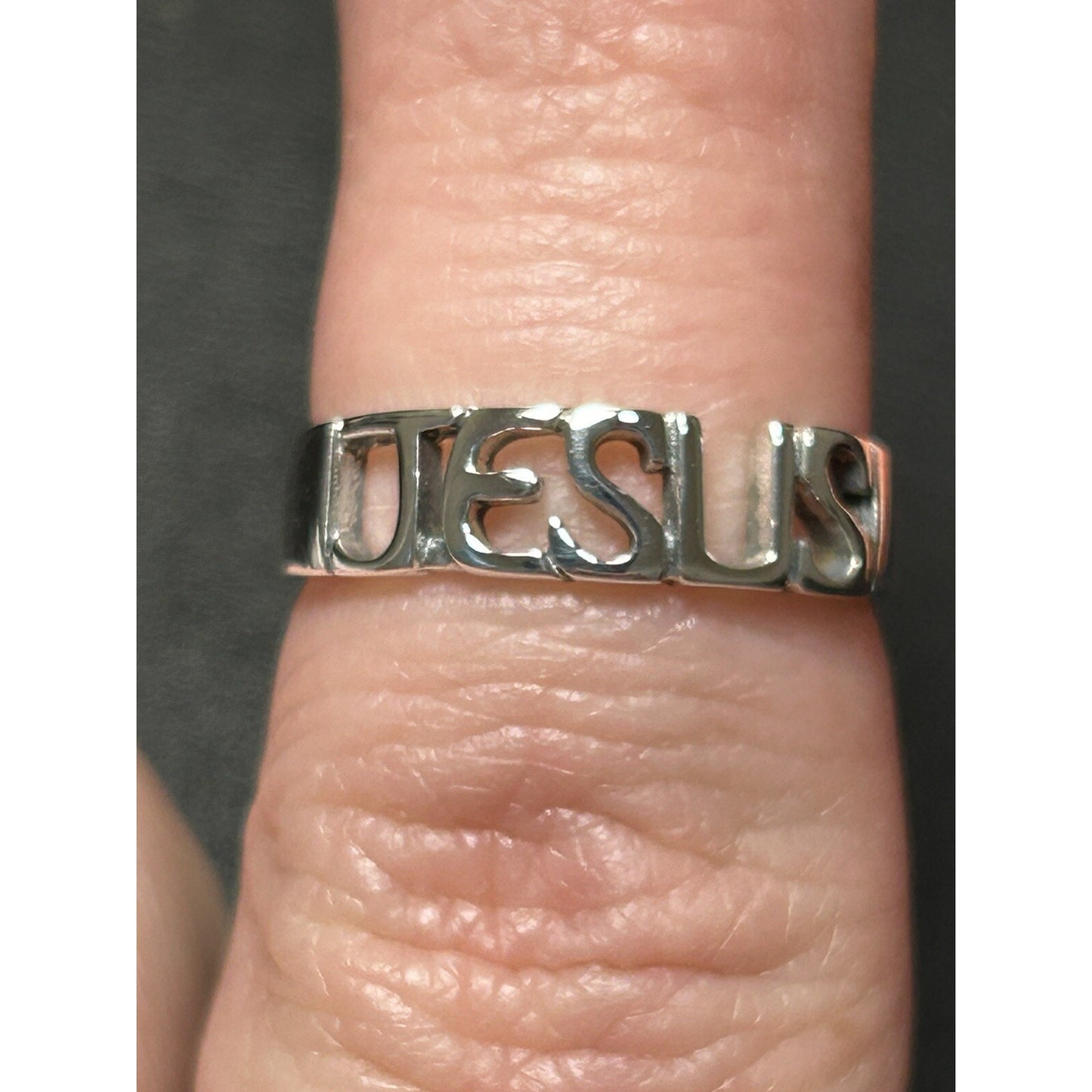 New Condition “Jesus” Ring Size 7.00 925 Band