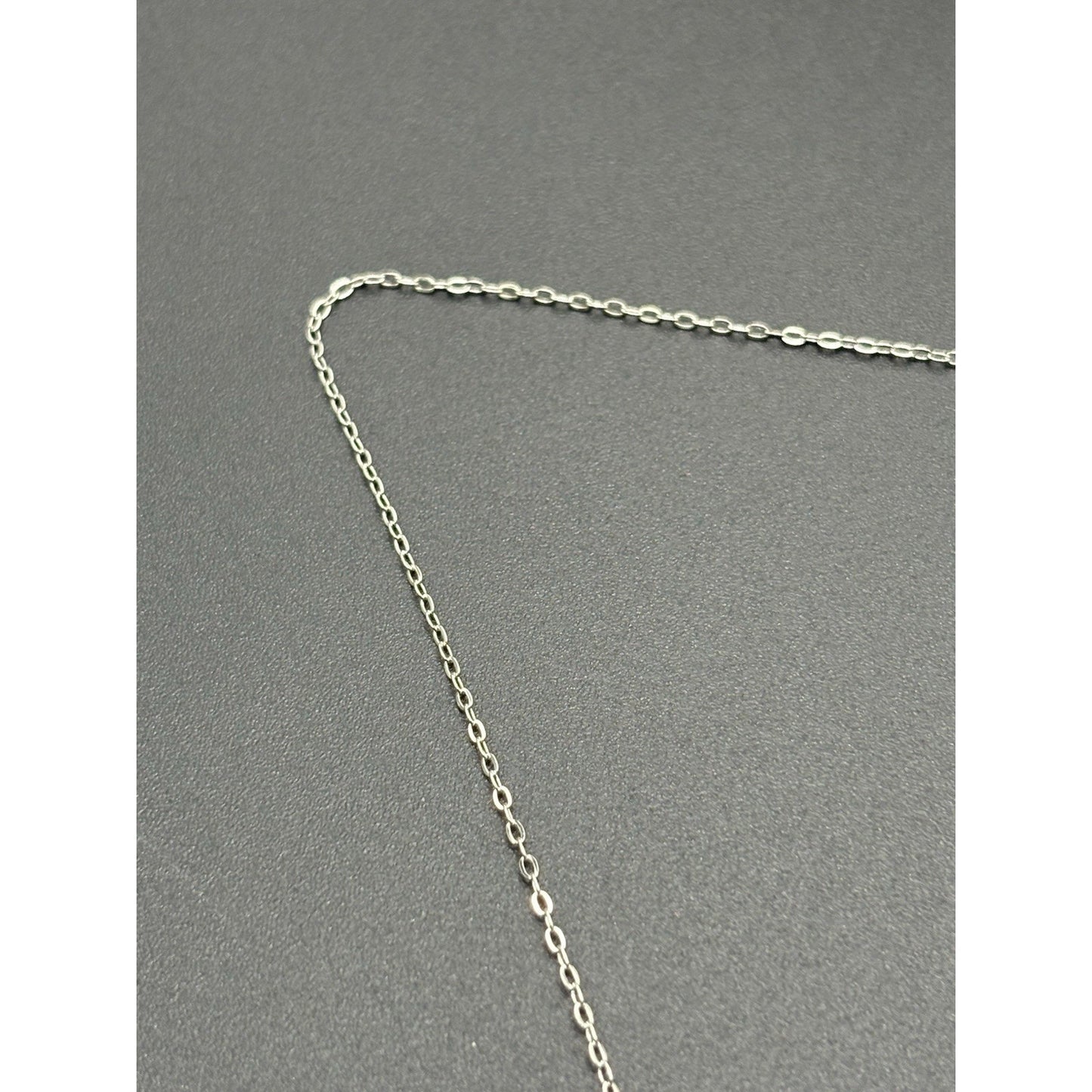 New Condition 18" Onyx Cubic Zirconia Cross Pendant Necklace