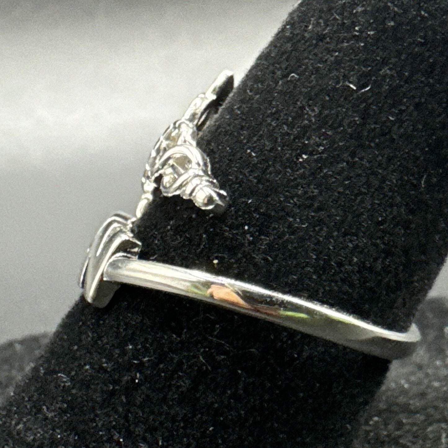 New Condition Sterling Silver Caduceus RN Nurse Ring 925 Size 7