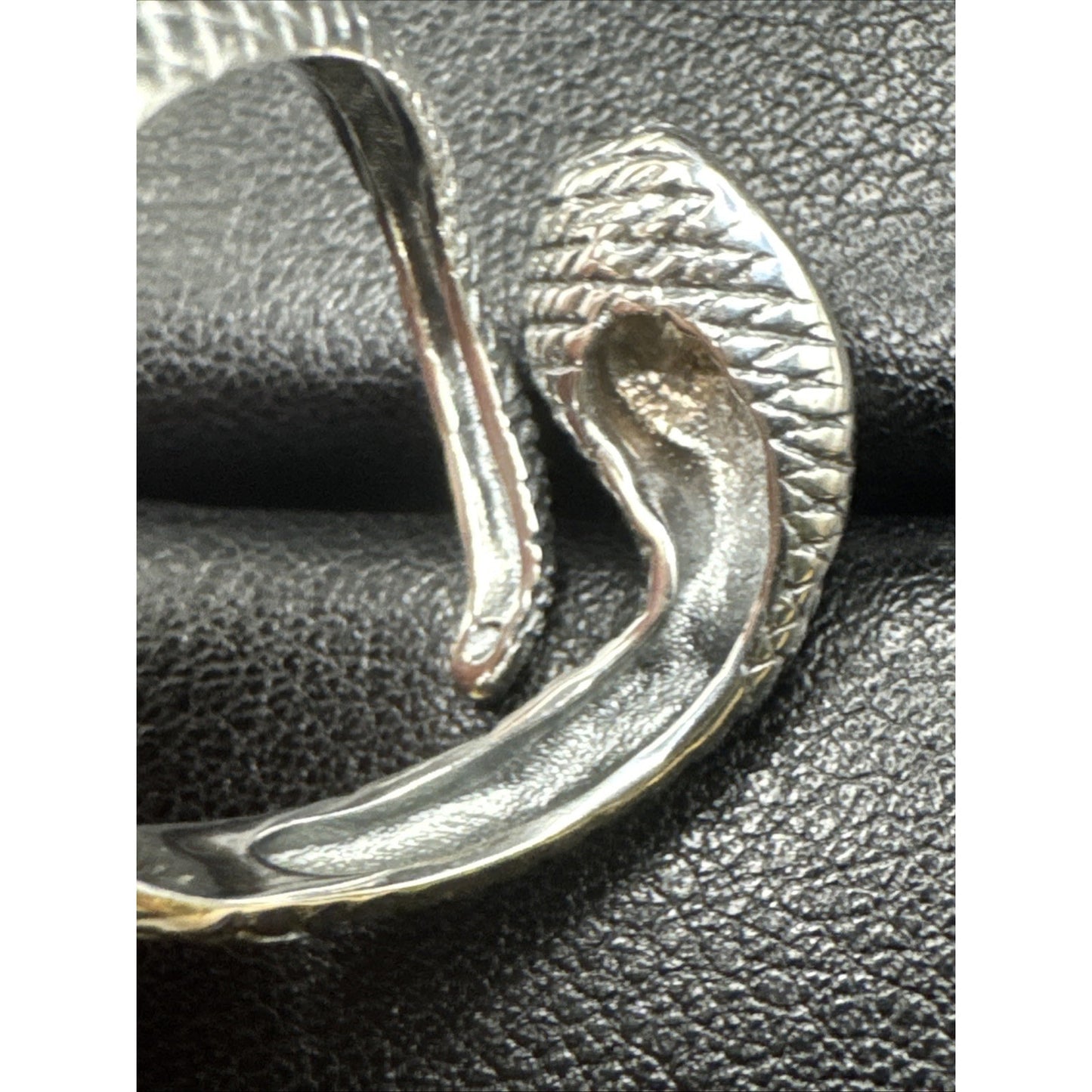 New Condition Sterling Silver King Cobra Ring 925 Size 10