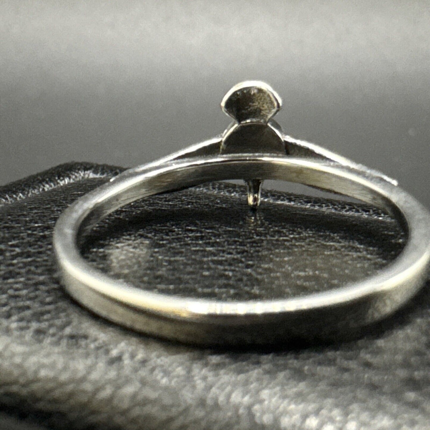 New Condition Sterling Silver Onyx Thunderbird Ring 925 Size 6.5