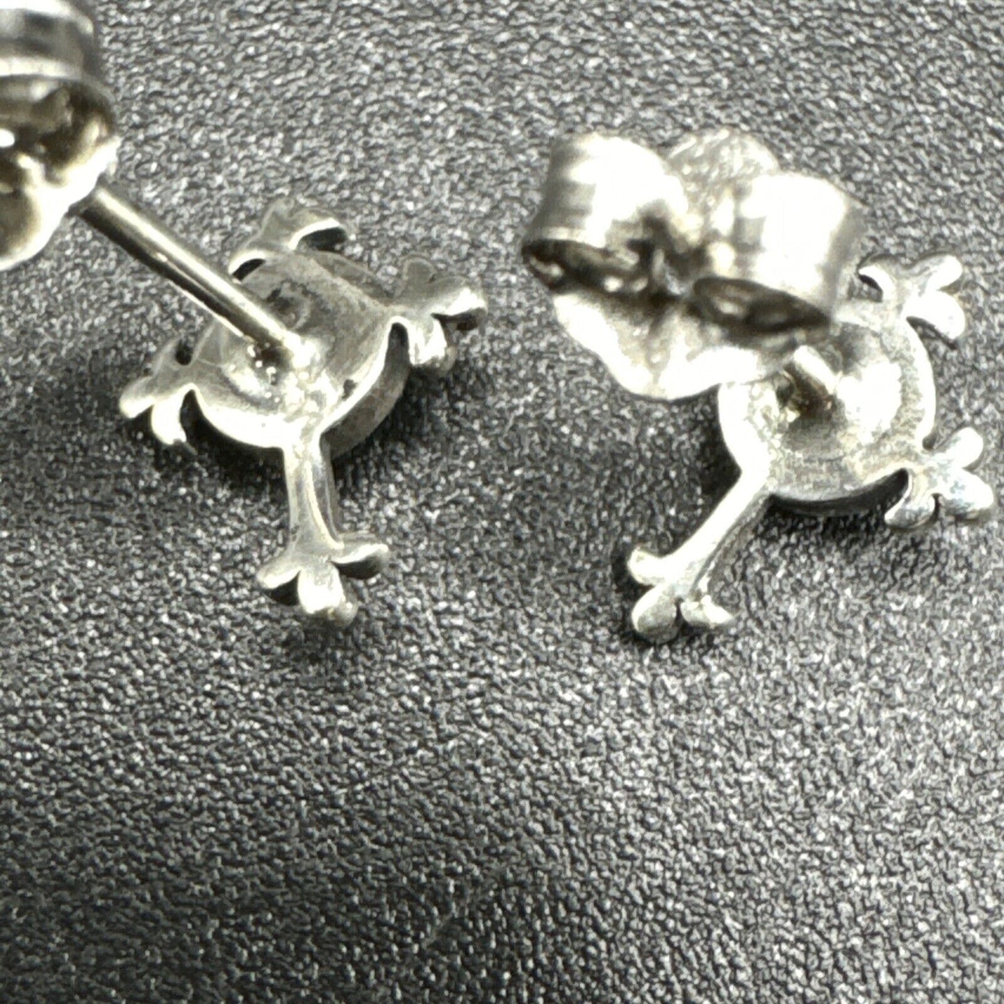 New Condition Sterling Silver Dainty Turquoise Cross Earrings 925
