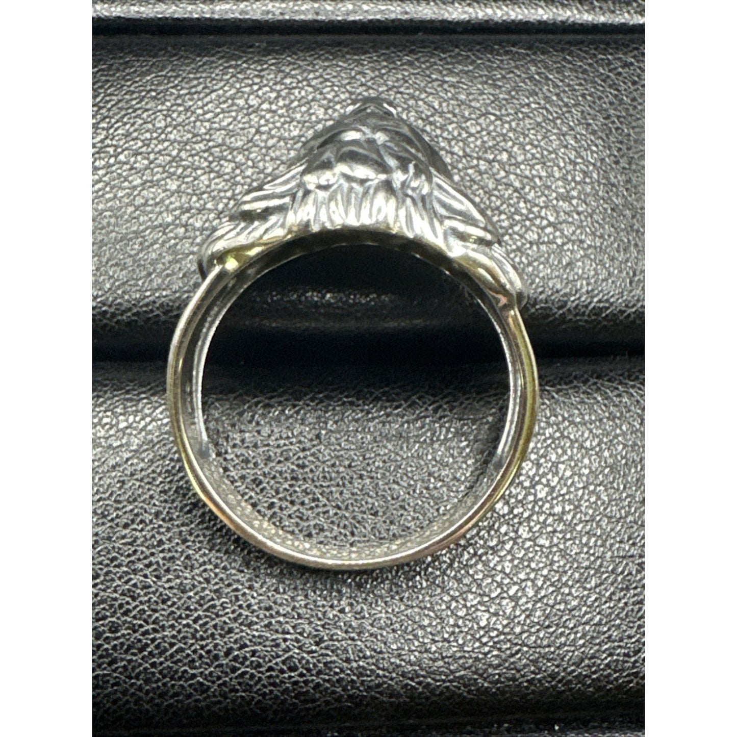 New Condition Sterling Silver Lion Head Ring 925 Size 13