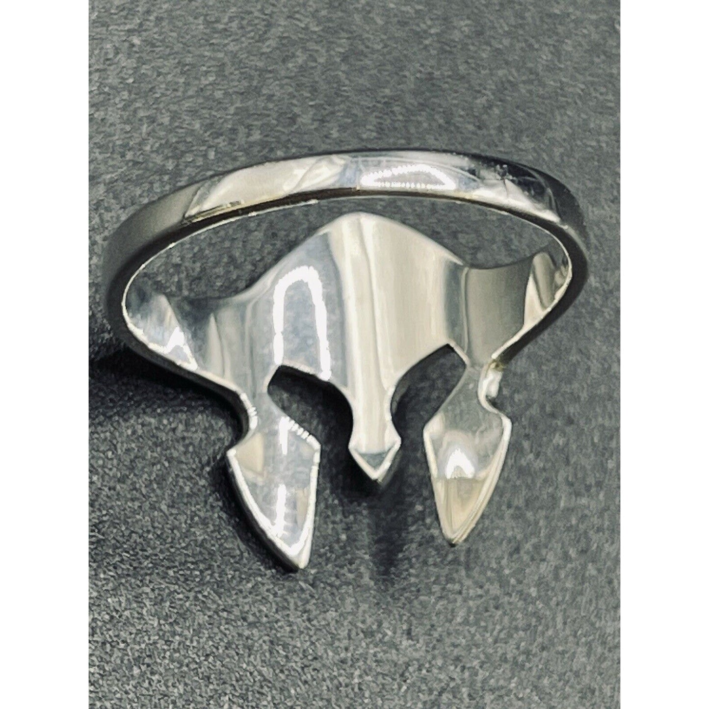 New Condition Sterling Silver Spartacus Gladiator Mask Ring Size 10.00