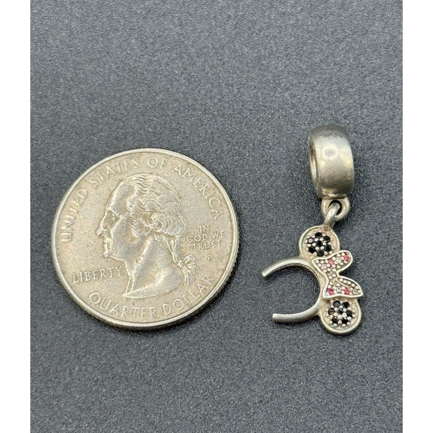 Vintage Pandora Disney Mickey Minnie Mouse Ears Charm ALE P5