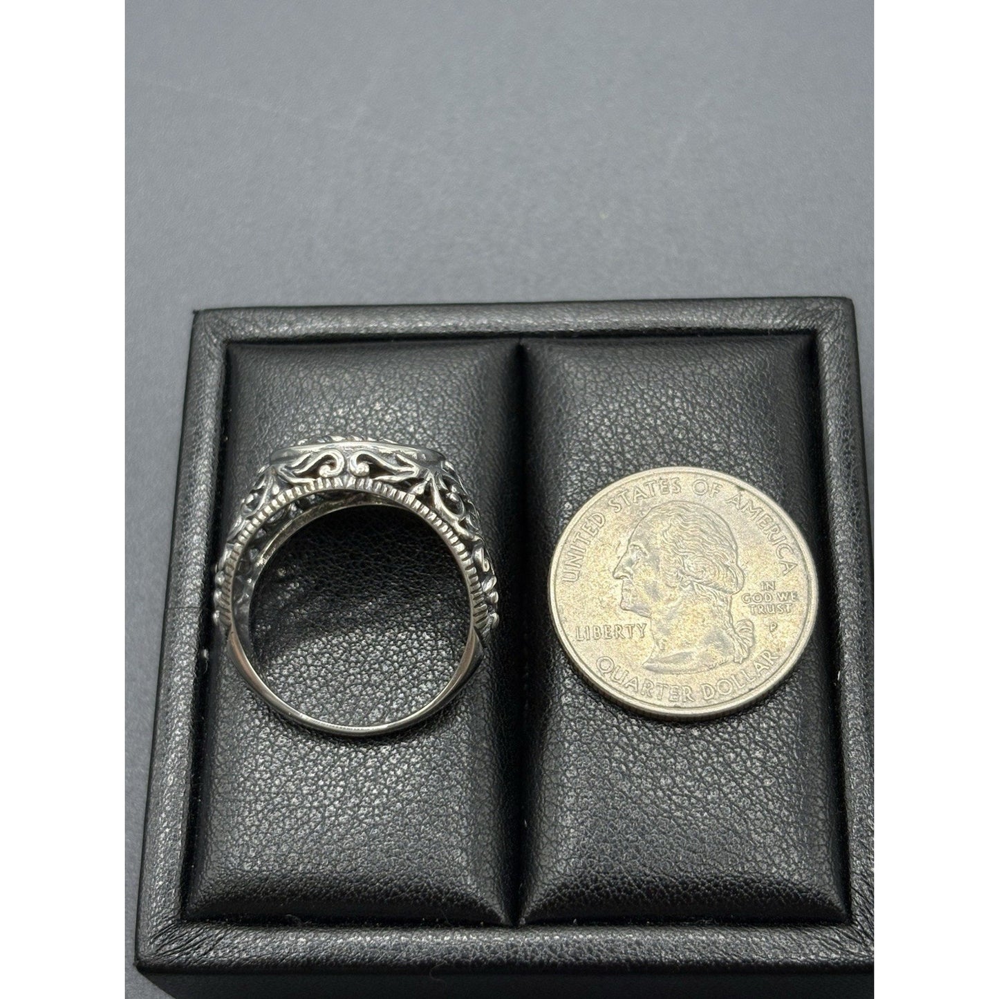 New Condition Sterling Silver Indian Skull Ring Size 10 925