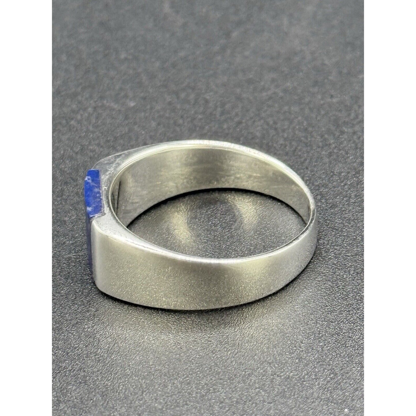 New Condition Sterling Silver Genuine Lapis Ring Size 10.75