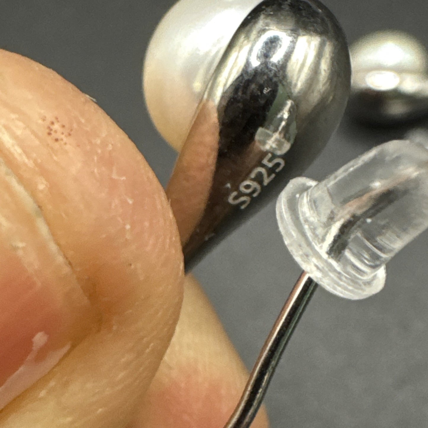 New Condition Sterling Silver Freshwater Pearl Drop Earrings 925