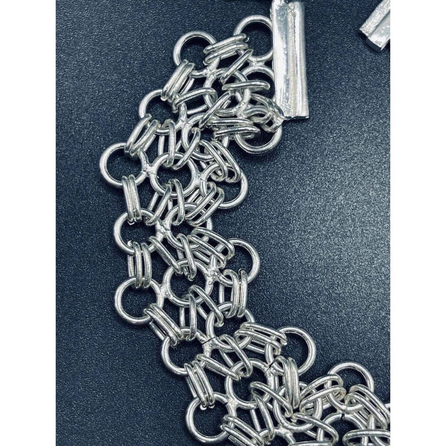 8” Sterling Silver 24MM Link Chain Bracelet 29 Grams K25