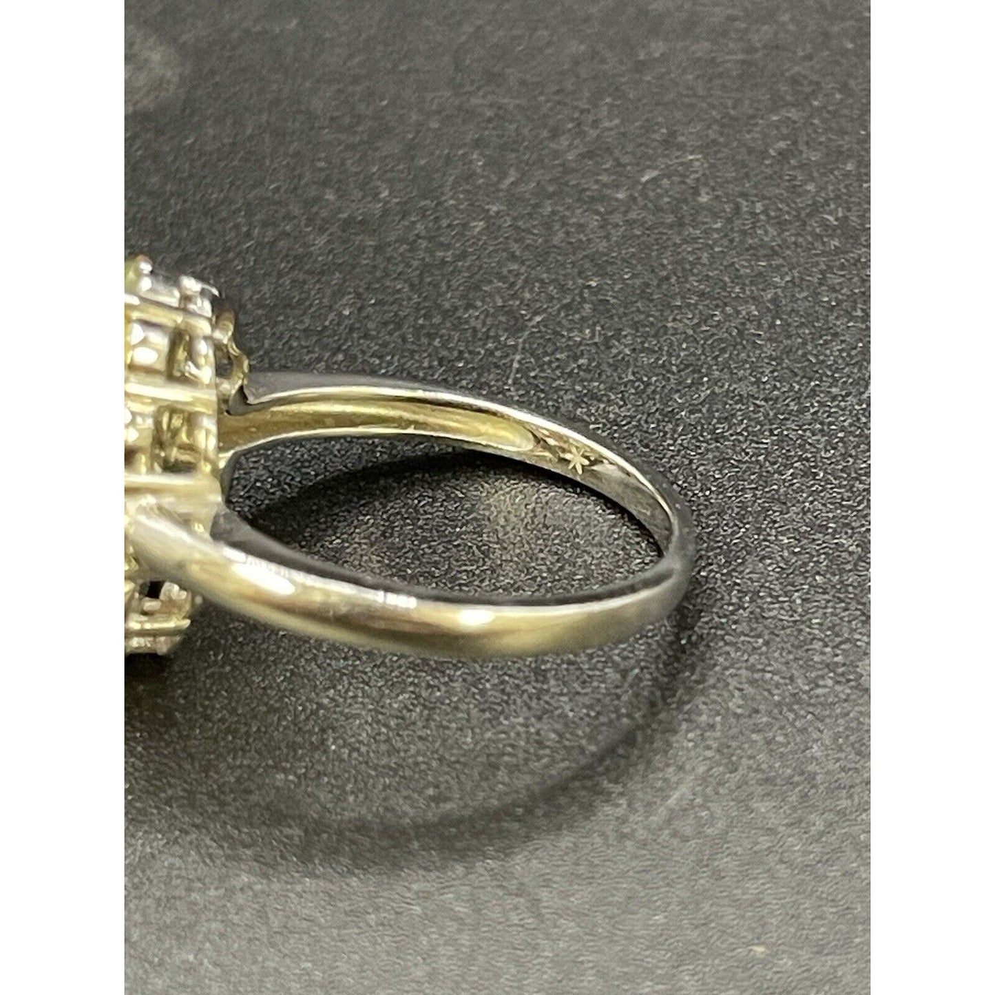 Sterling Silver Genuine Gemstone Ring Size 7.75 925 K18
