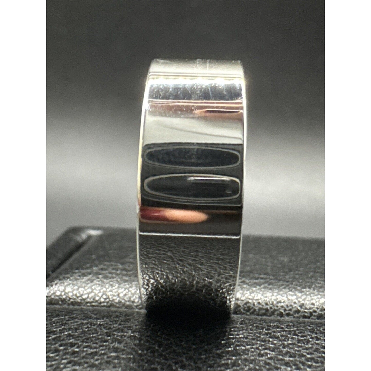 New Condition Sterling Silver Cigar Band Ring 8mm 925 Size 11.75
