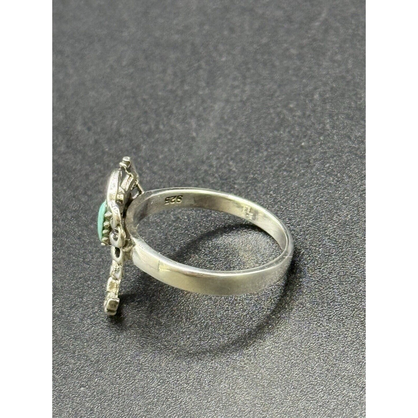 New Condition Sterling Silver Turquoise Scorpion Ring Size 6.50