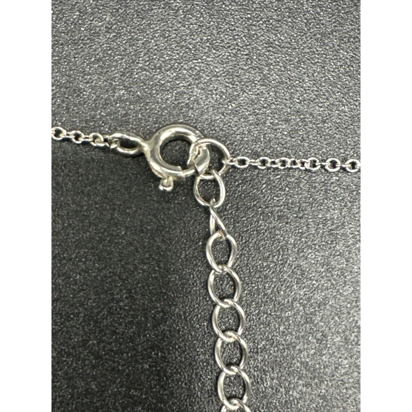 18” New Condition Sterling Silver Modernist CZ Cross Pendant Necklace 925