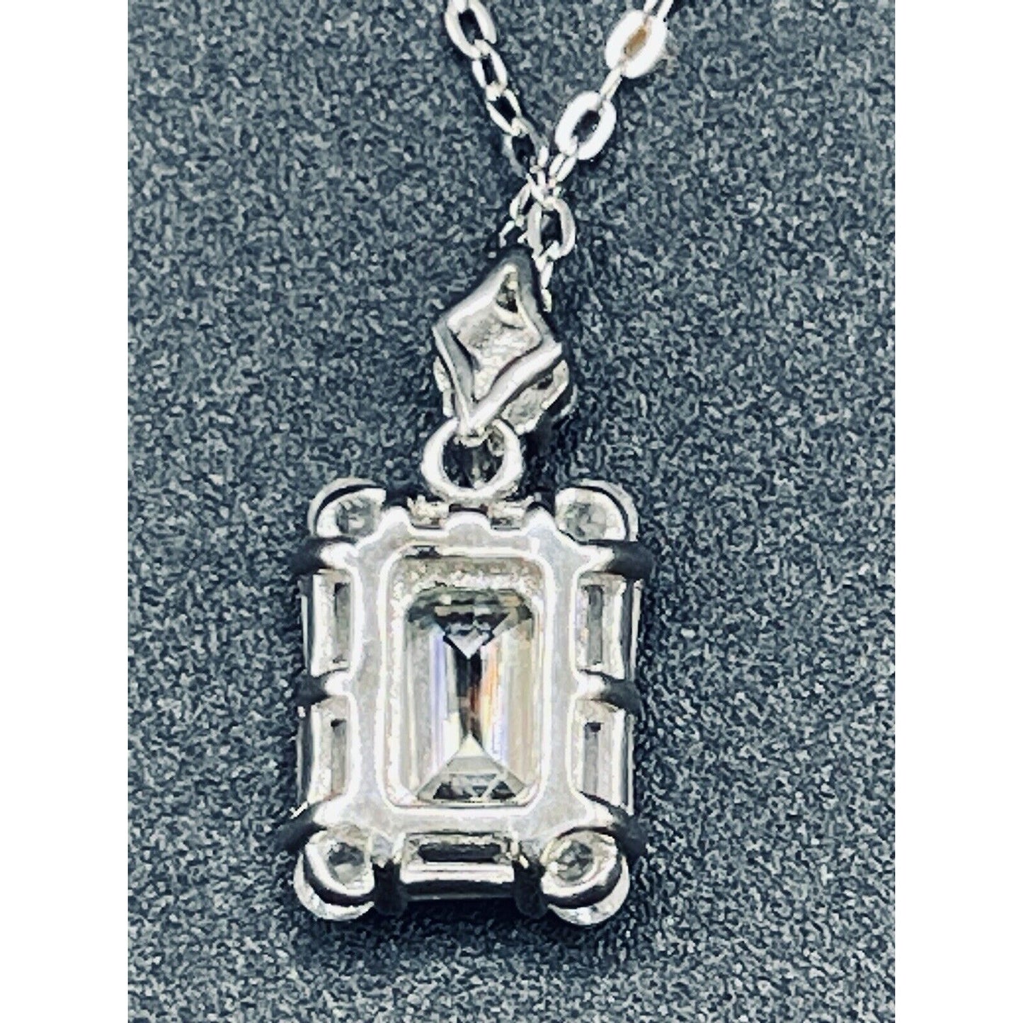 18” New Condition Moissanite Pendant Necklace GRA