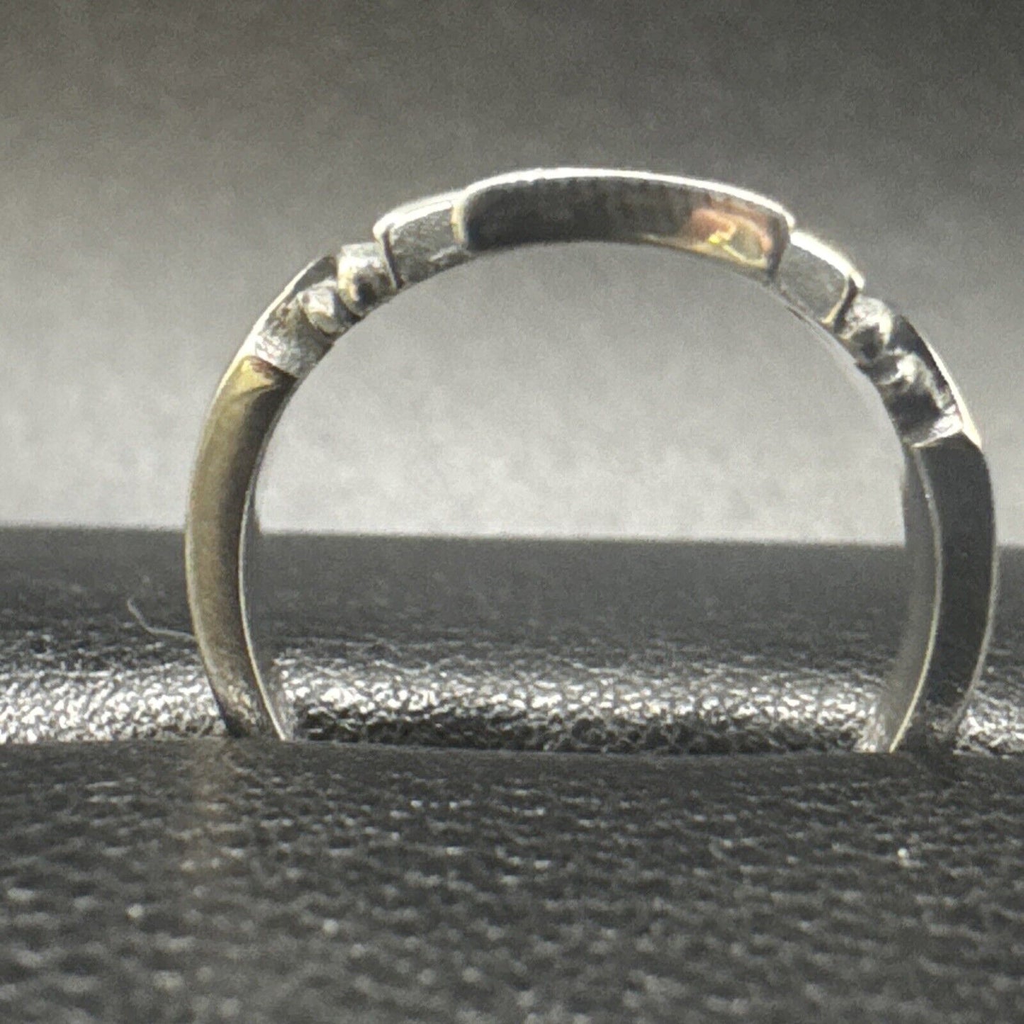 New Condition Sterling Silver Iron Cross Ring 925 Size 7