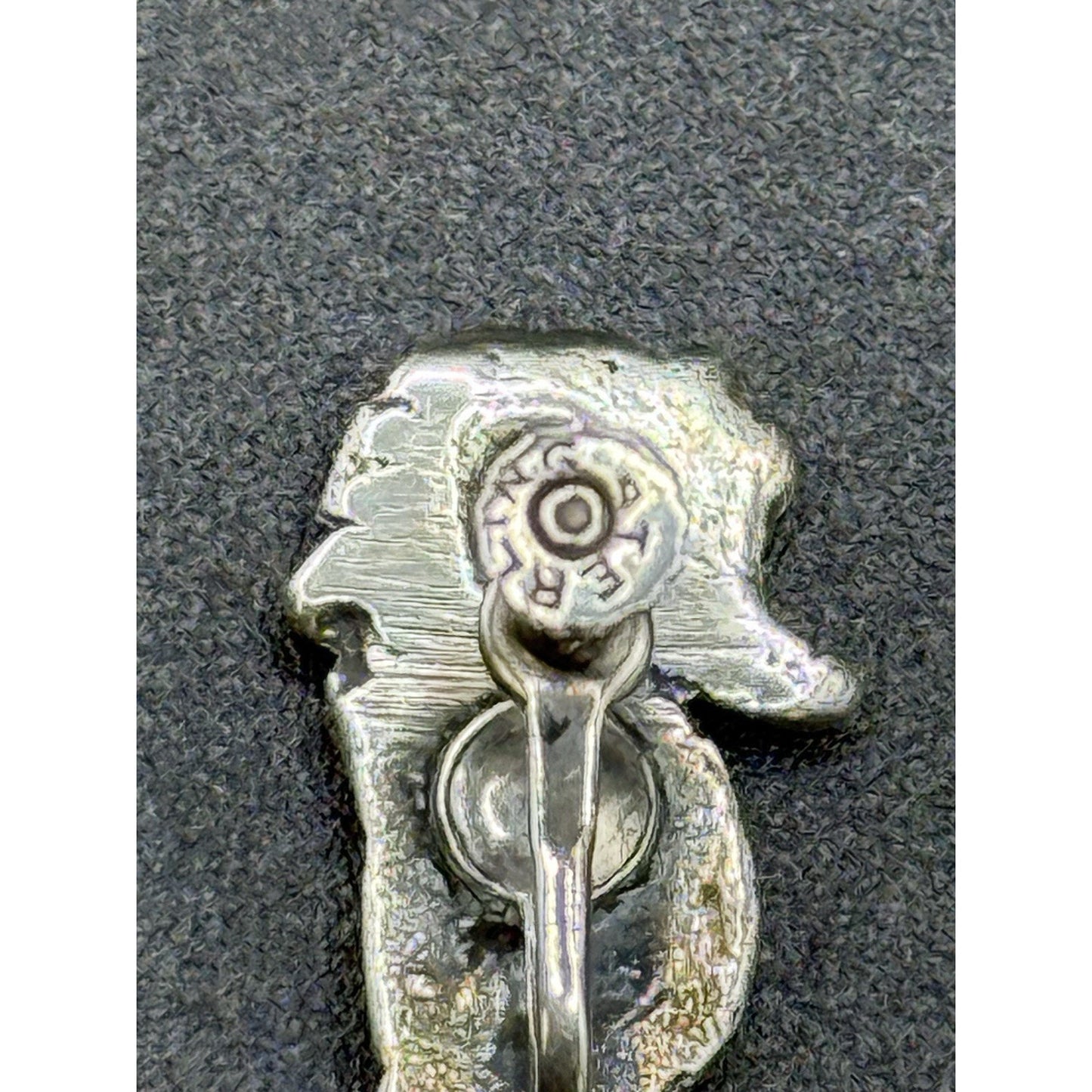 Vintage Sterling Silver Seahorse Screw back Earrings No Post Q7