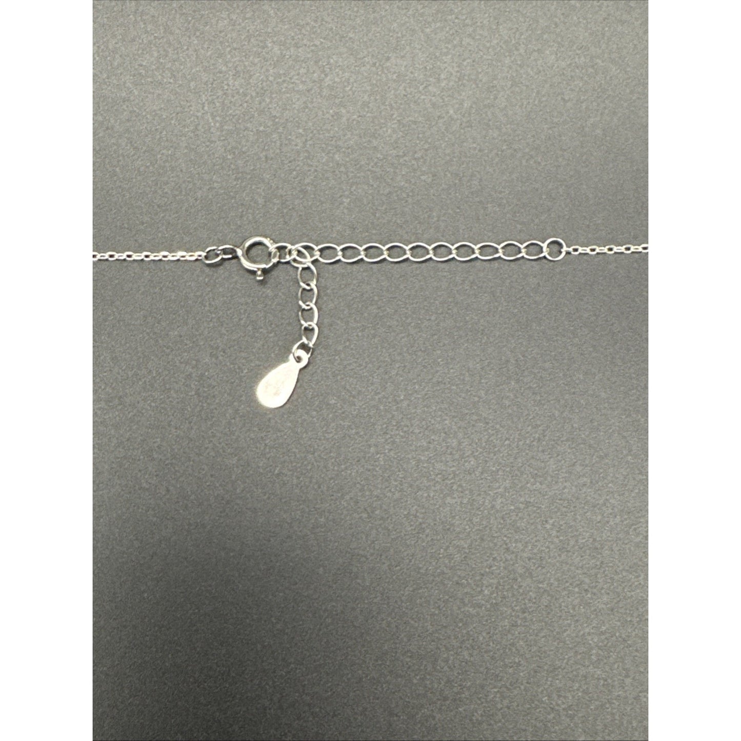 18” New Condition Sterling Silver CZ Solitaire Necklace Dainty