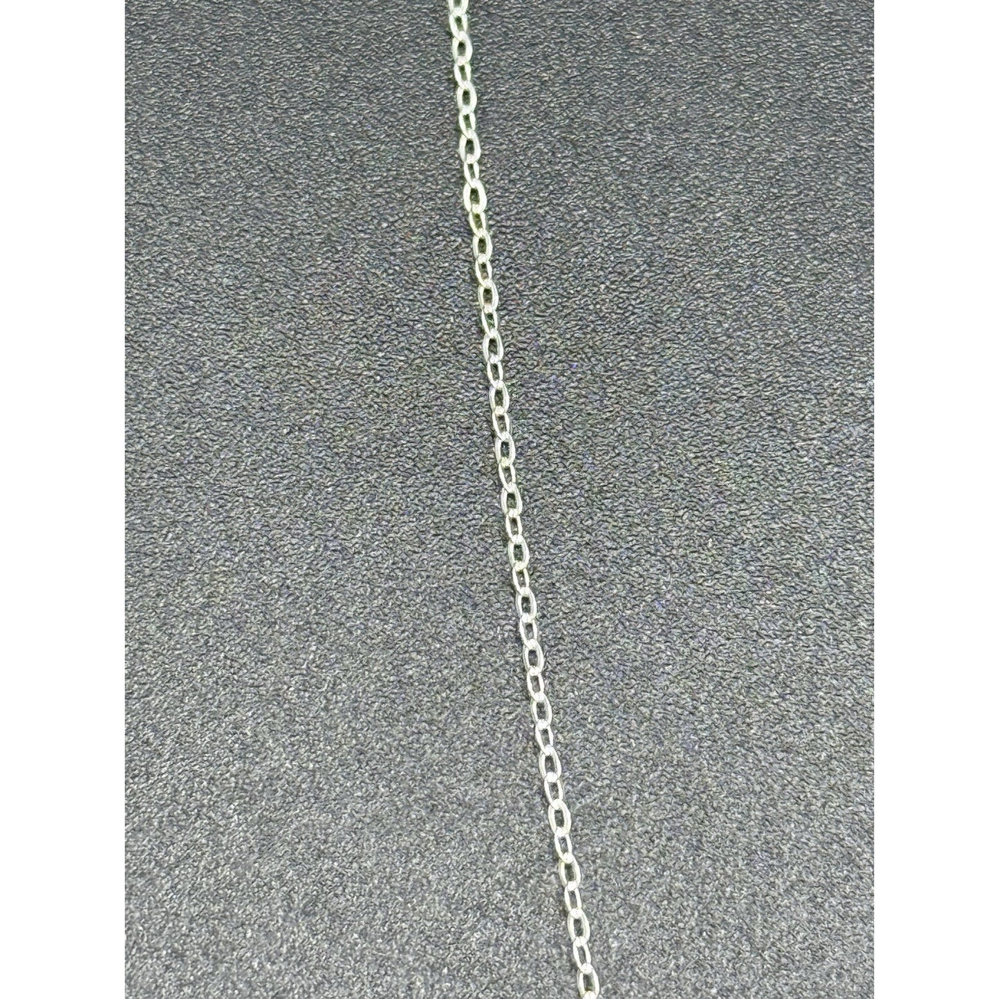 18” Sterling Silver Lab Opal Whale Tail Pendant Necklace 925 P10