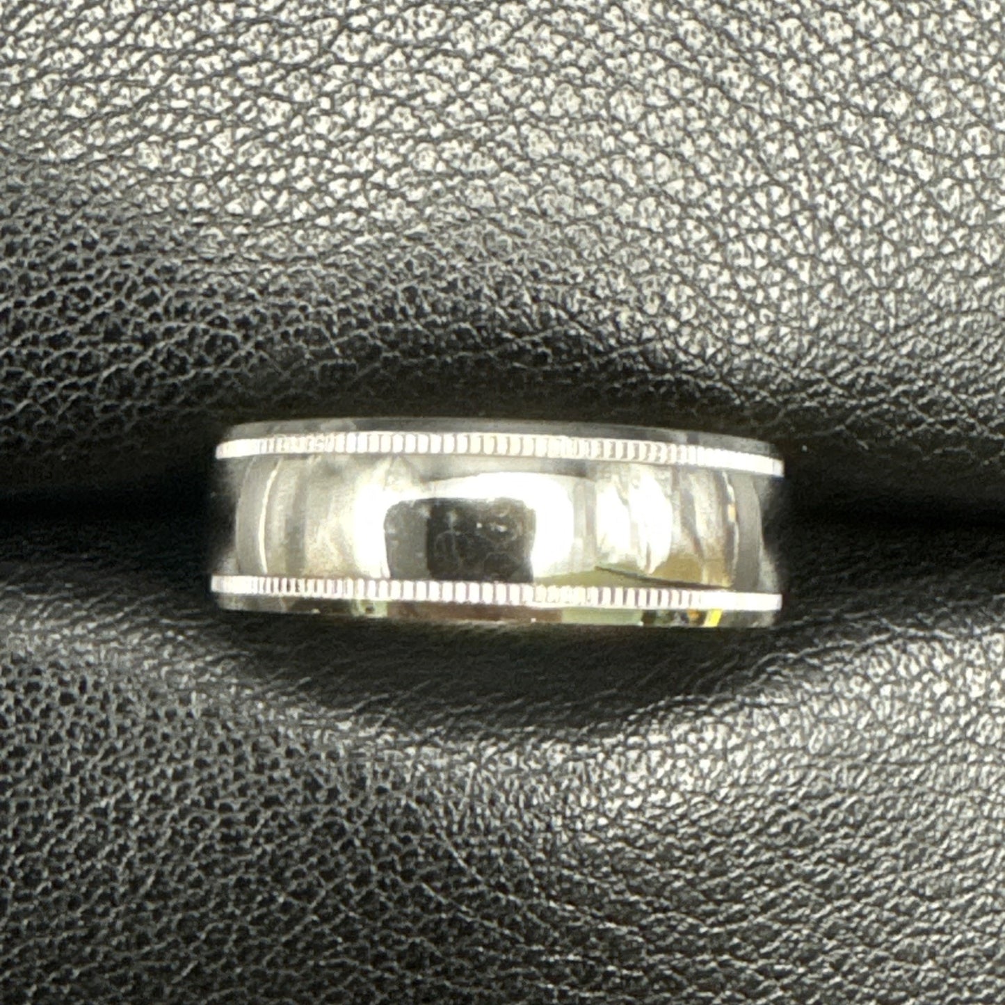 New Condition 6 Mm Sterling Silver Milgrain Band Ring Size 7