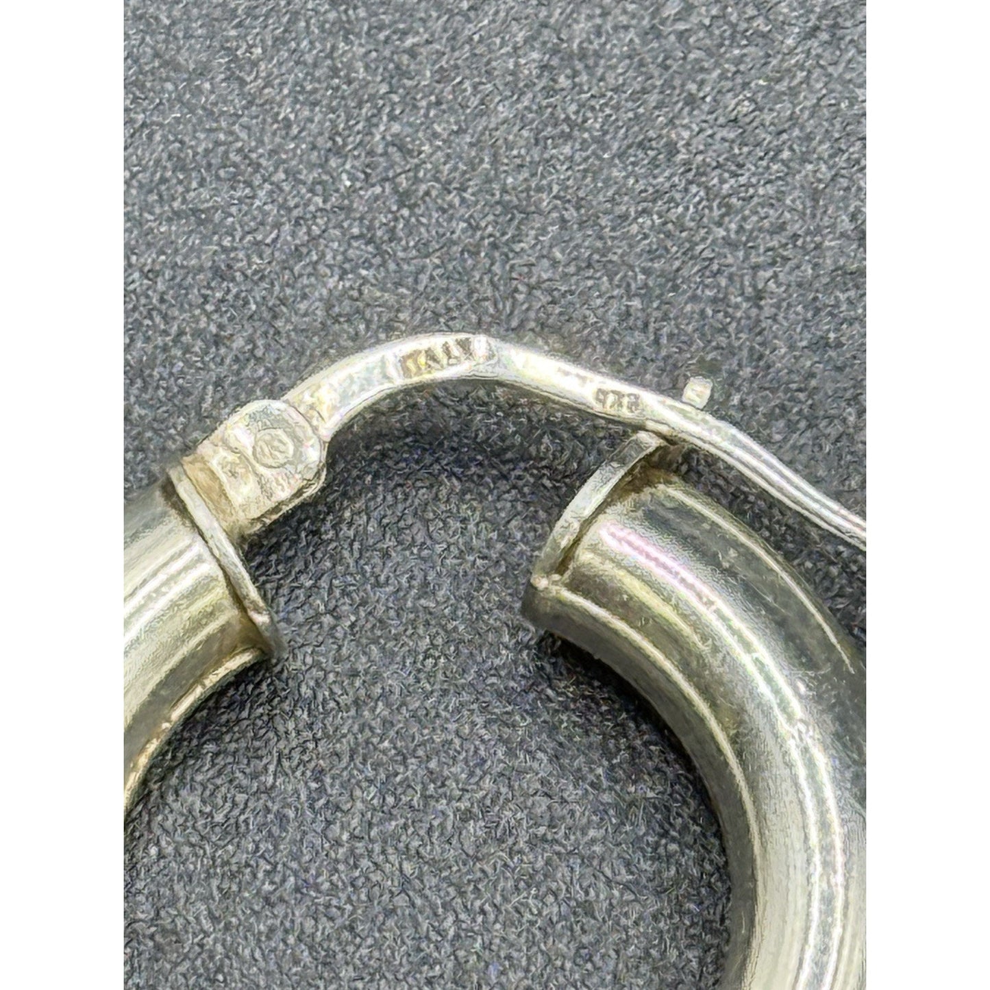 22MM Sterling Silver Tube Hoop Earrings 5MM 925