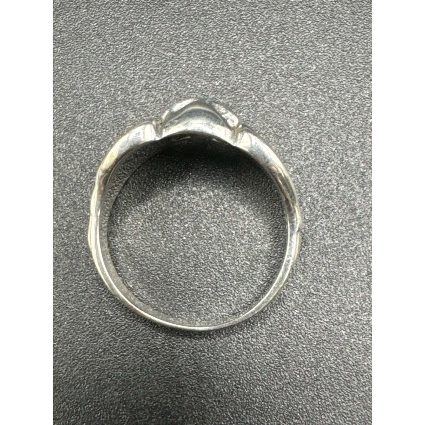 New Condition Sterling Silver Skull Wings Ring 925 Size 7