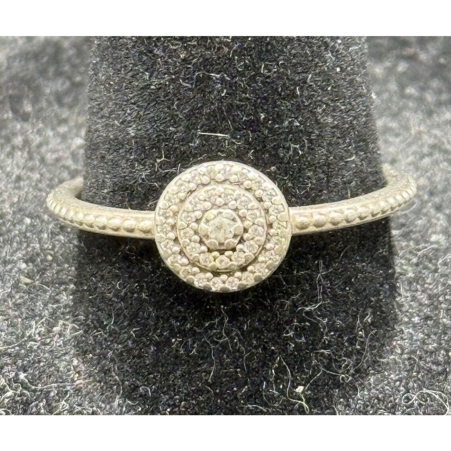 Pandora Sterling Silver Cubic Zirconia Ring Size 8.75 925 M27