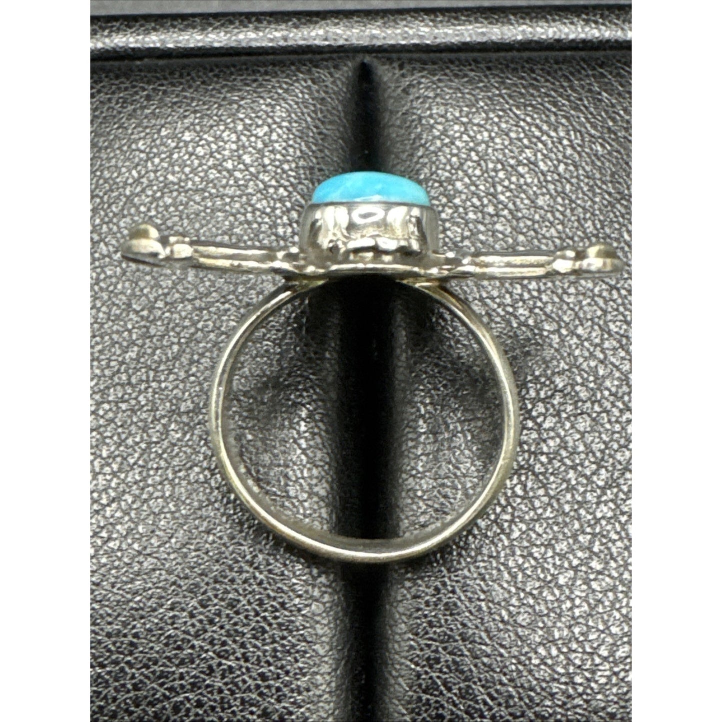 EUCSterling Silver Turquoise Antler Huntress Ring 7g 925 Size 7.25 T29