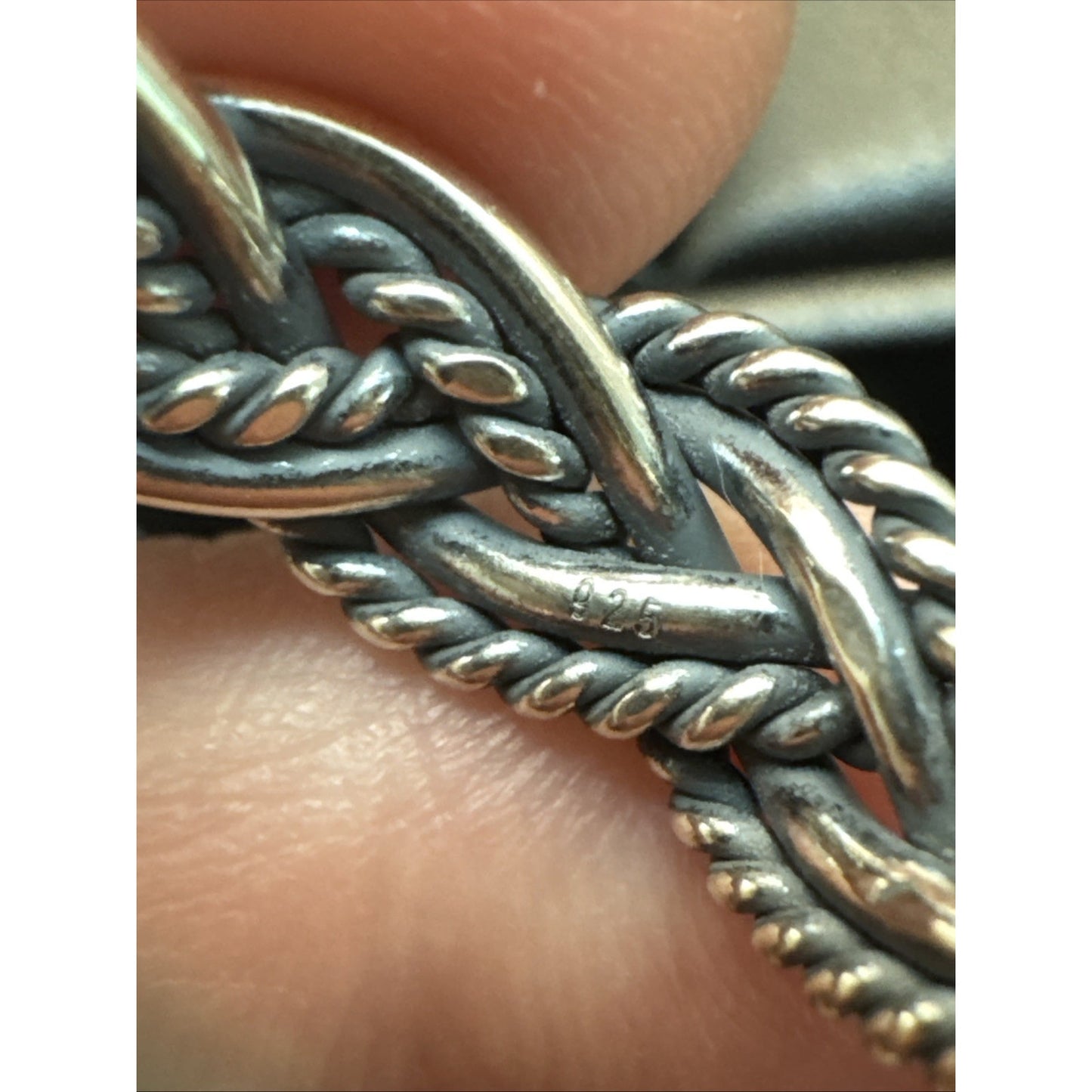 New condition sterling silver weave band ring size 9. 75