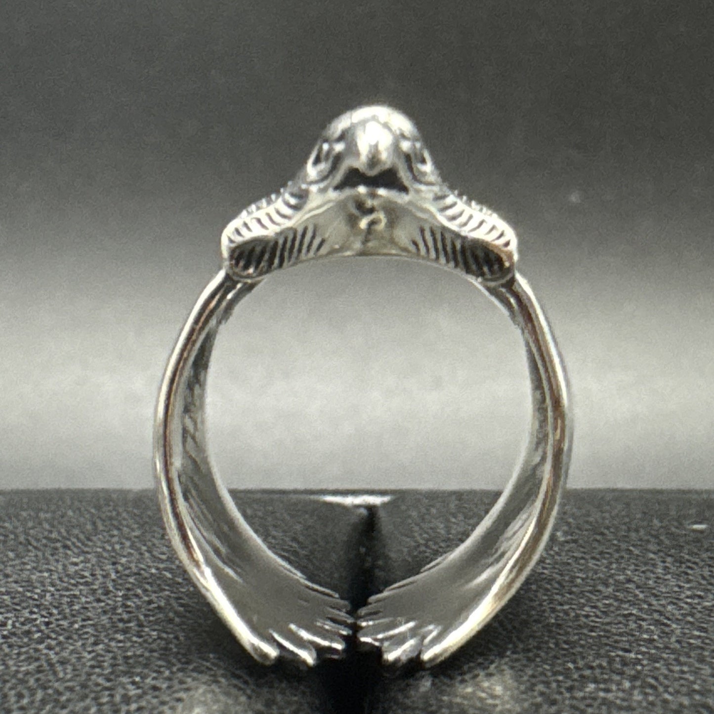 New Condition Sterling Silver Flying Eagle Ring 925 Size 7