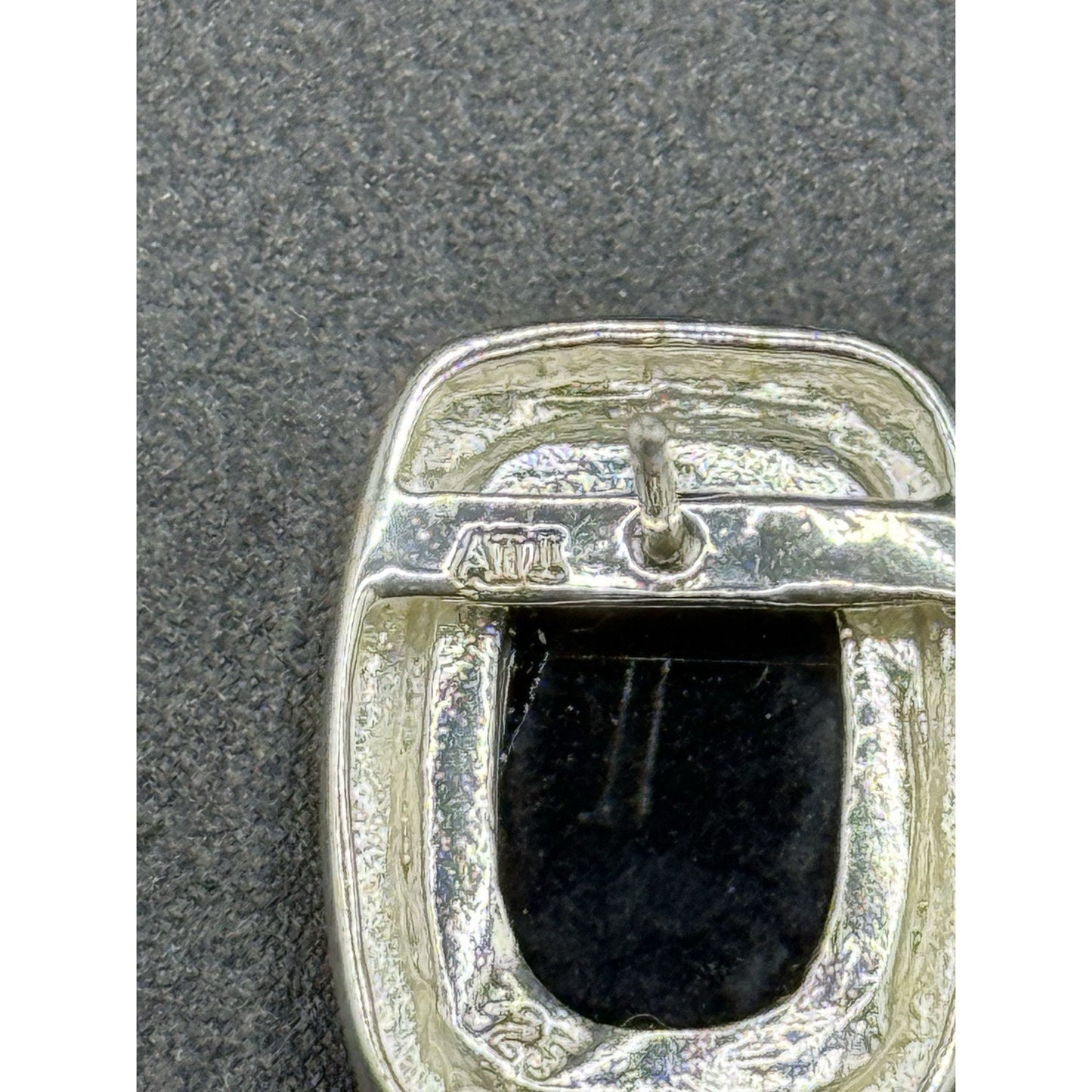 Sterling Silver Onyx 20x15MM Earrings 925 P3