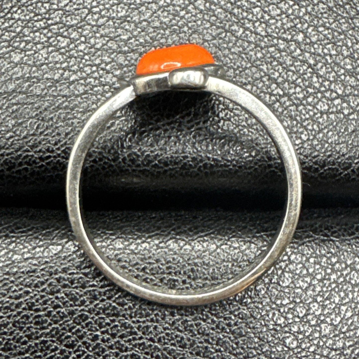New Condition Sterling Silver Carnelian Kitty Cat Ring Size 7
