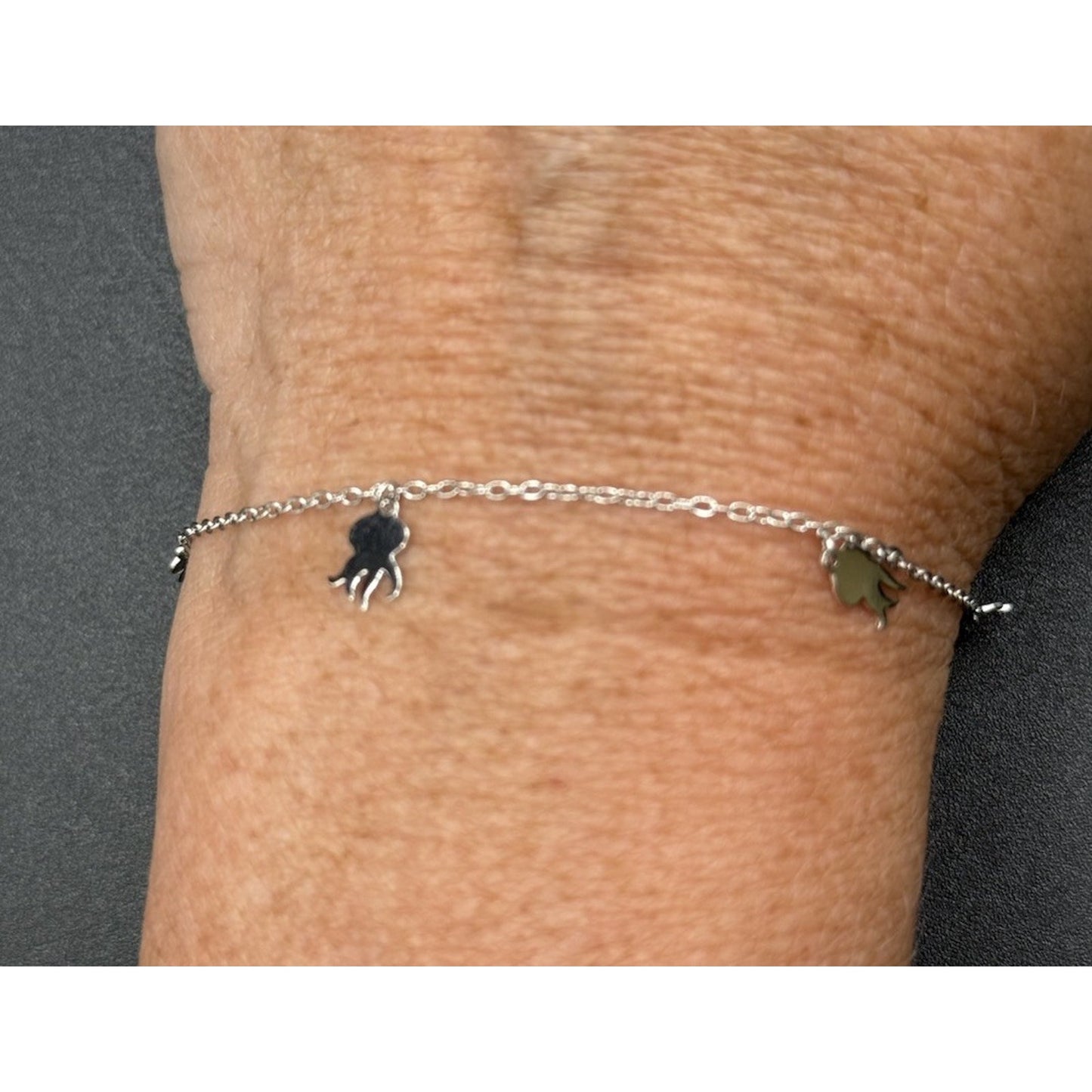 9-10” New Condition Sterling Silver Octopus Anklet 925