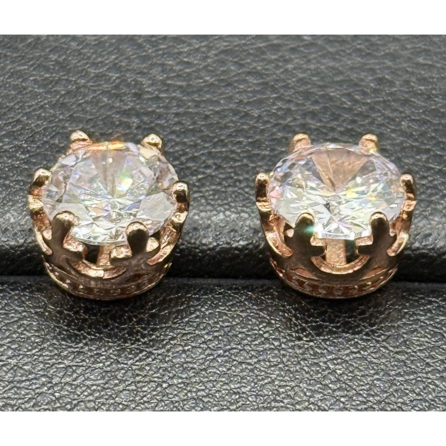 NOS JTV Rose Sterling Silver Bella Luce Studded Earrings Cubic Zirconia N19