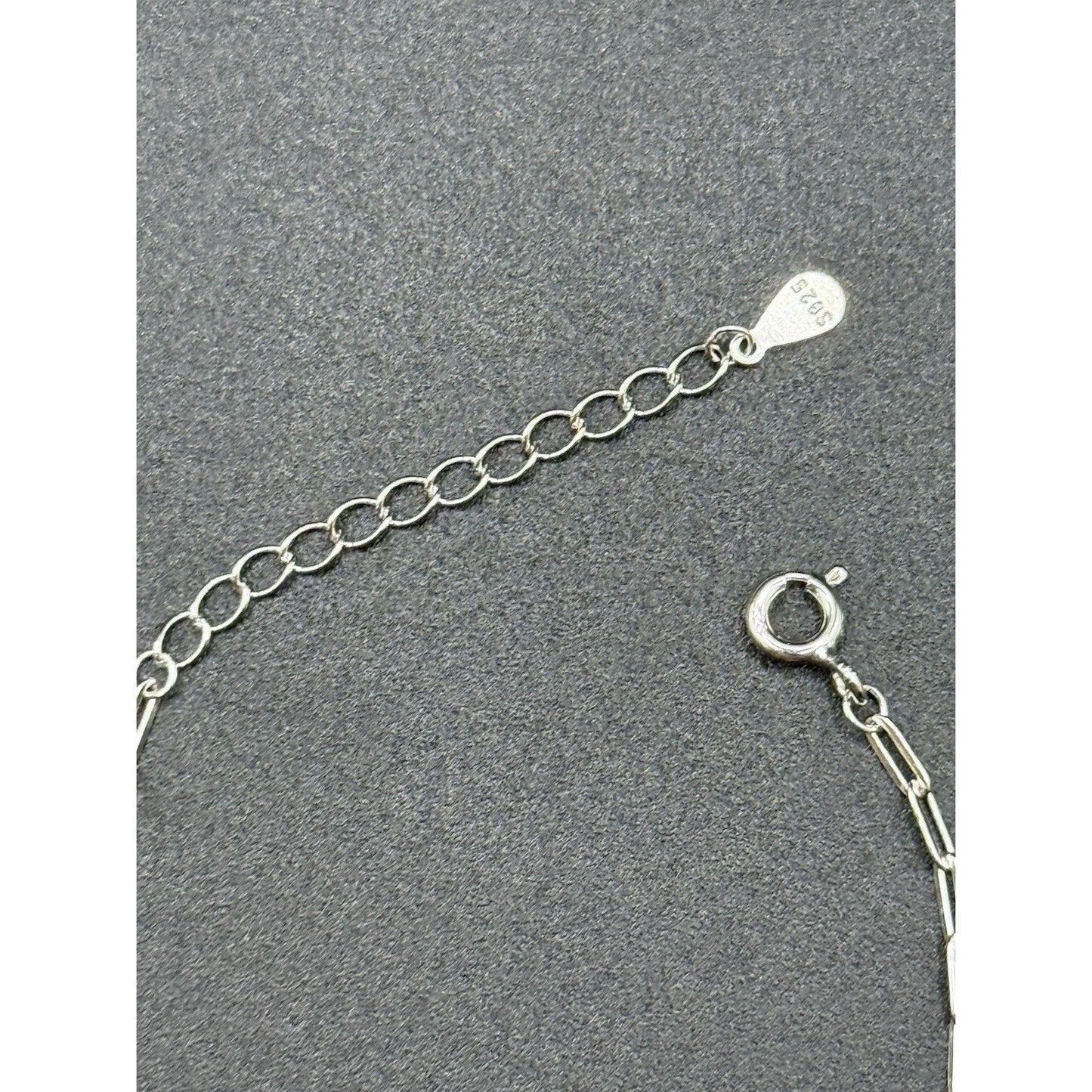 7.25” Sterling Silver Moissanite Station Bracelet GRA Adjustable
