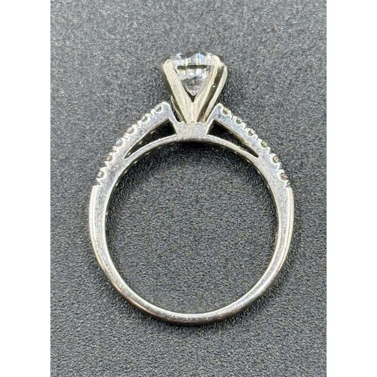 EUC Sterling Silver Cubic Zirconia Engagement Ring Size 6.50 P5