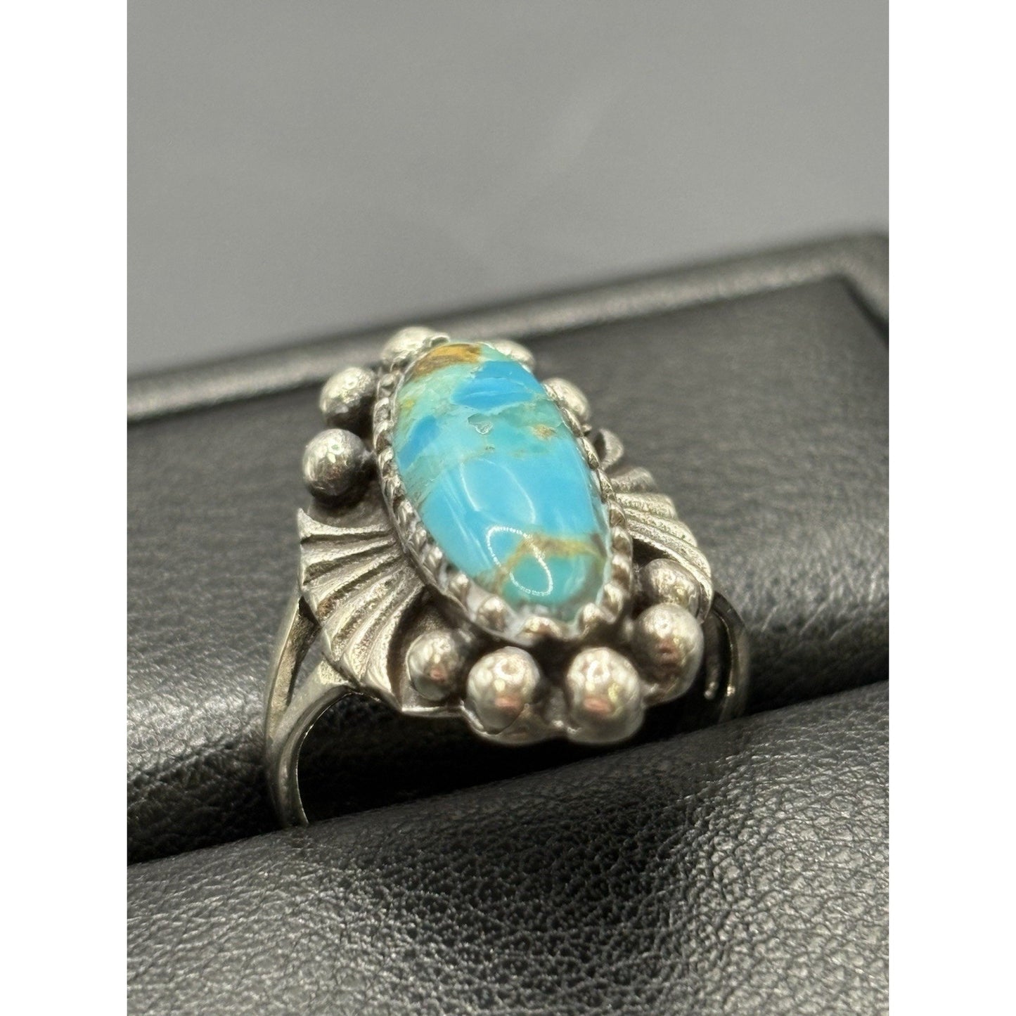 New Condition Sterling Silver Turquoise Ring Size 7