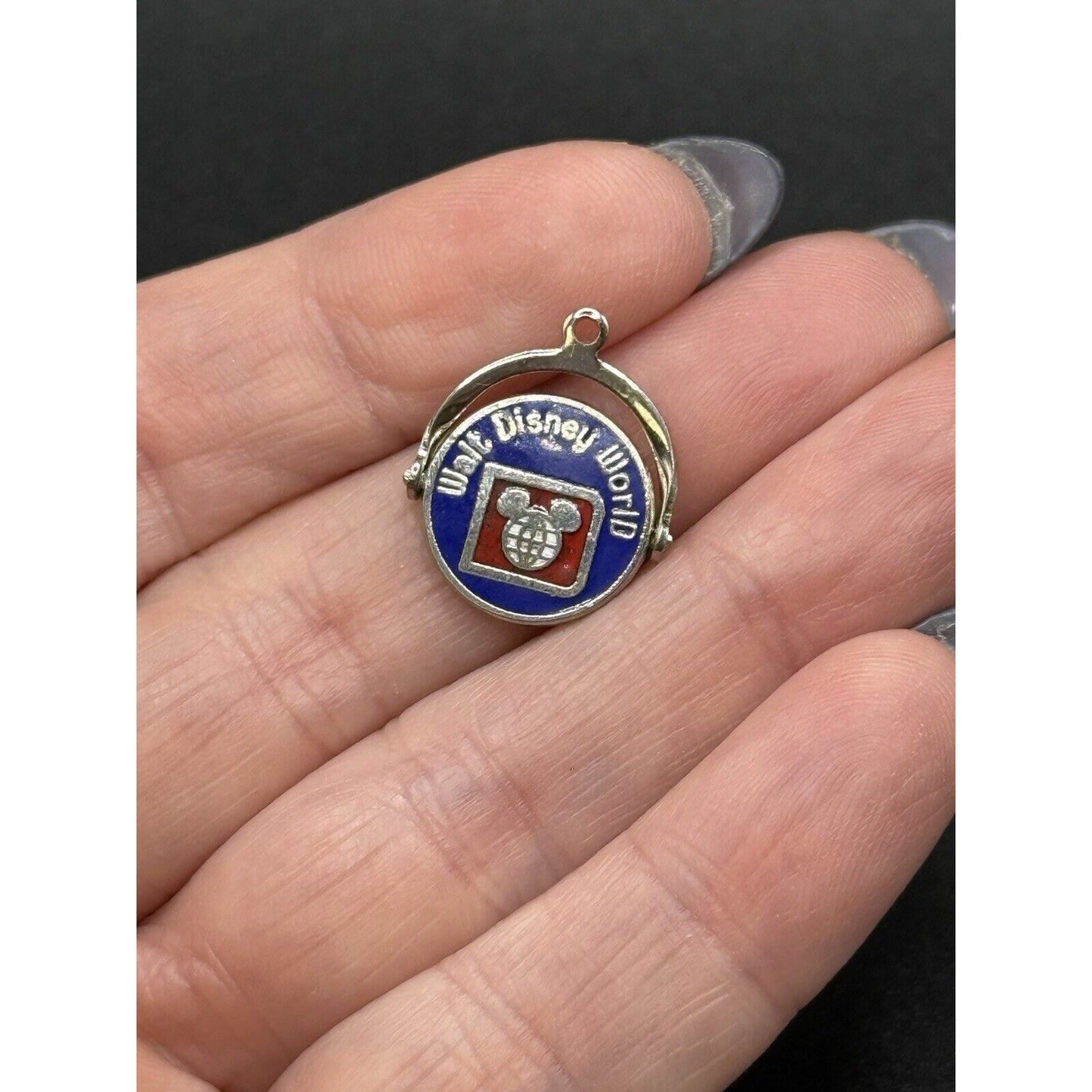Vintage Walt Disney World Spinner Sterling Silver Charm M27