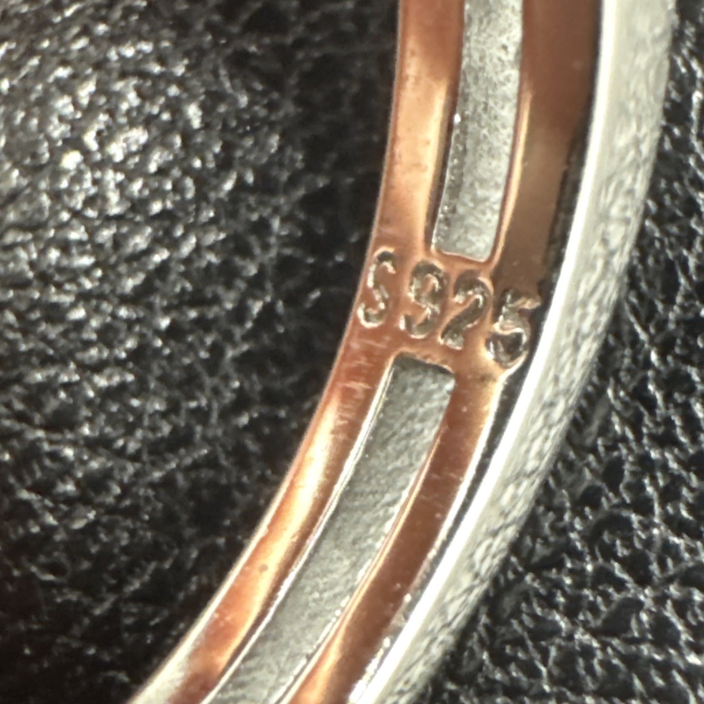 New Condition Sterling Silver CZ Open Lateral Cross Ring 3g 925 Size 7