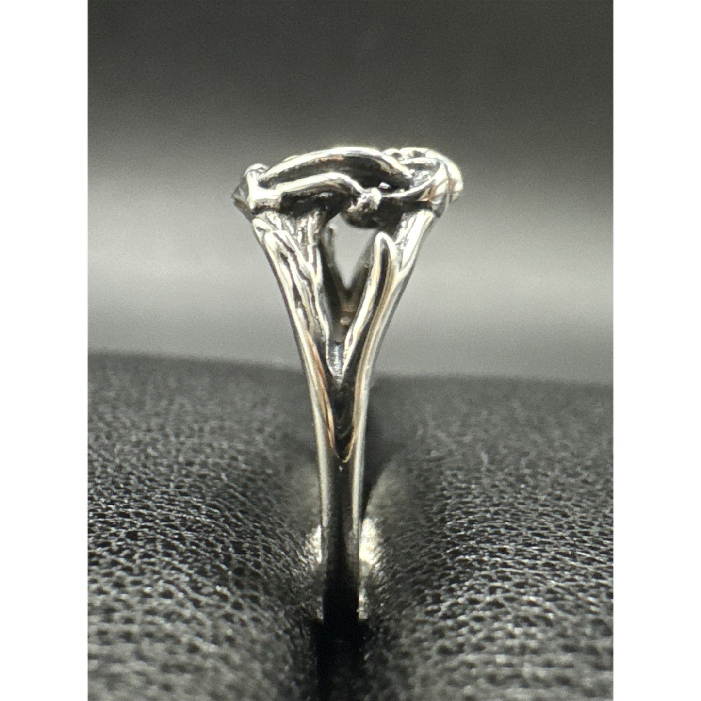 New Condition Sterling Silver Mushroom Skeleton Ring 925 Size 7
