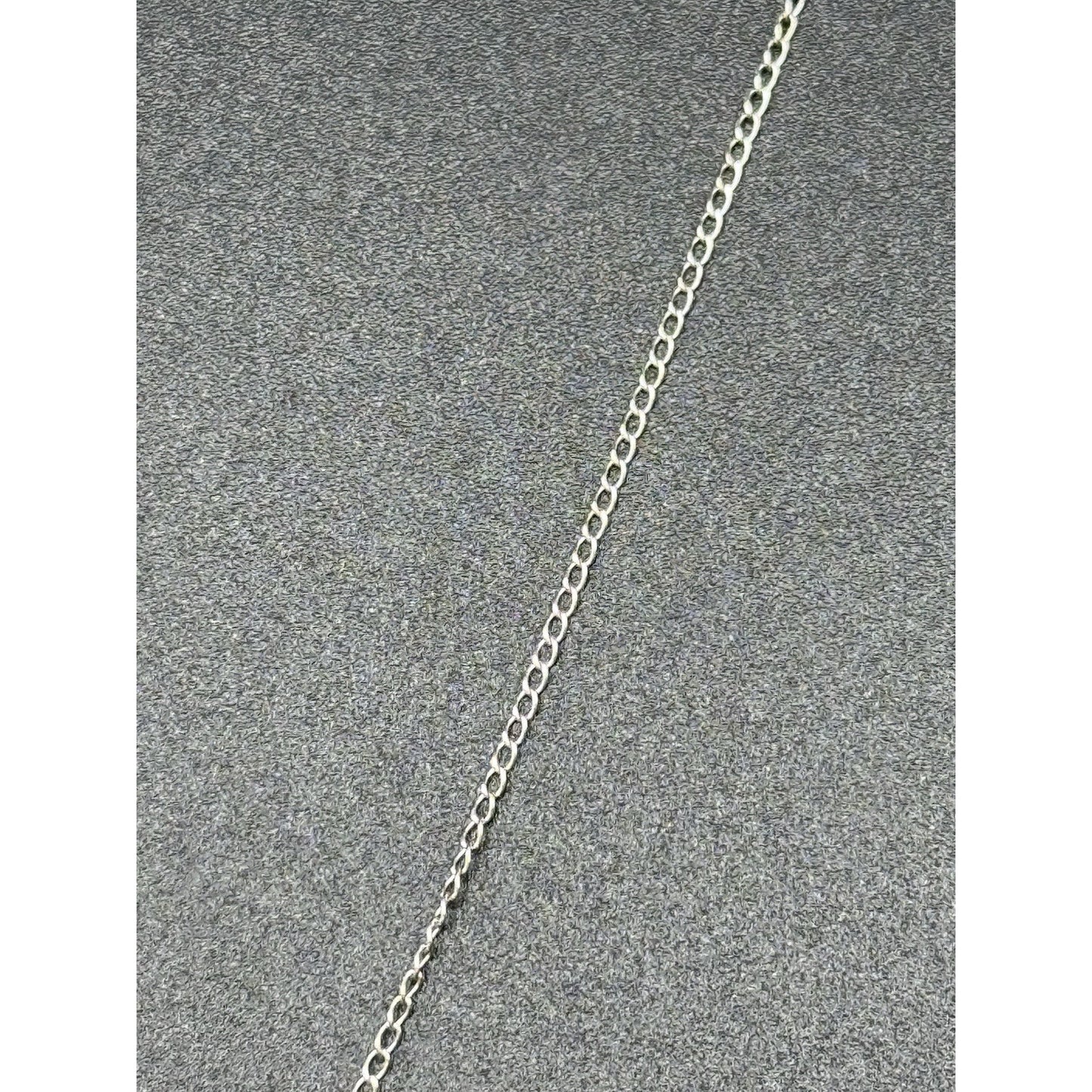 16” Vintage Sterling Silver Dainty Cross Pendant Necklace 925 P11